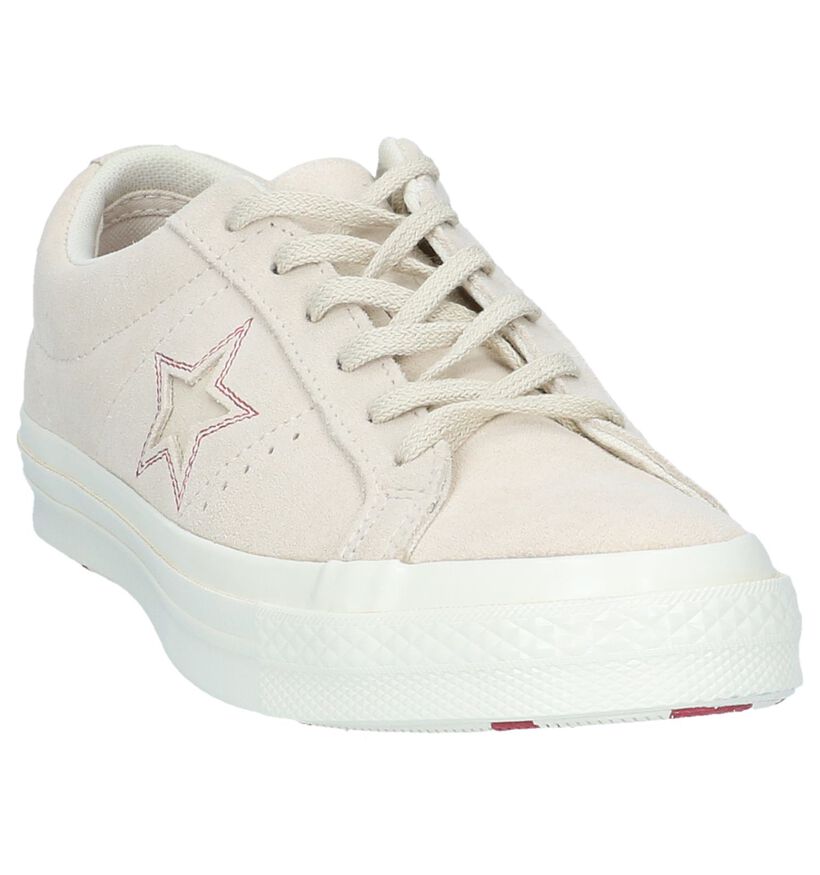 Beige Sneakers Converse One Star OX in daim (238037)