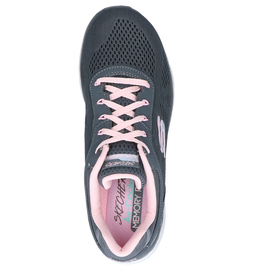 Skechers Flex Appeal Zwarte Sneakers in stof (286766)