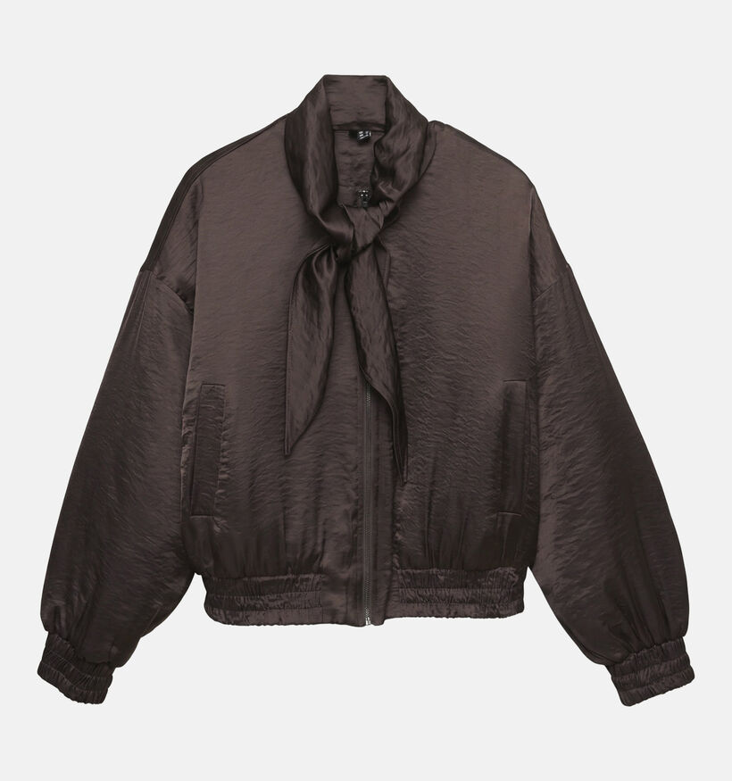 Vero Moda Curve Manteau court en Brun fonc&eacute; pour femmes (382266)