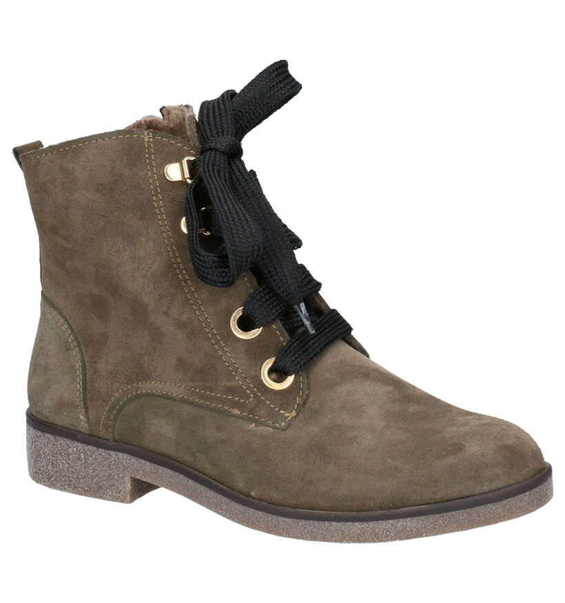 Mirel Bottines en Vert kaki en daim (256449)