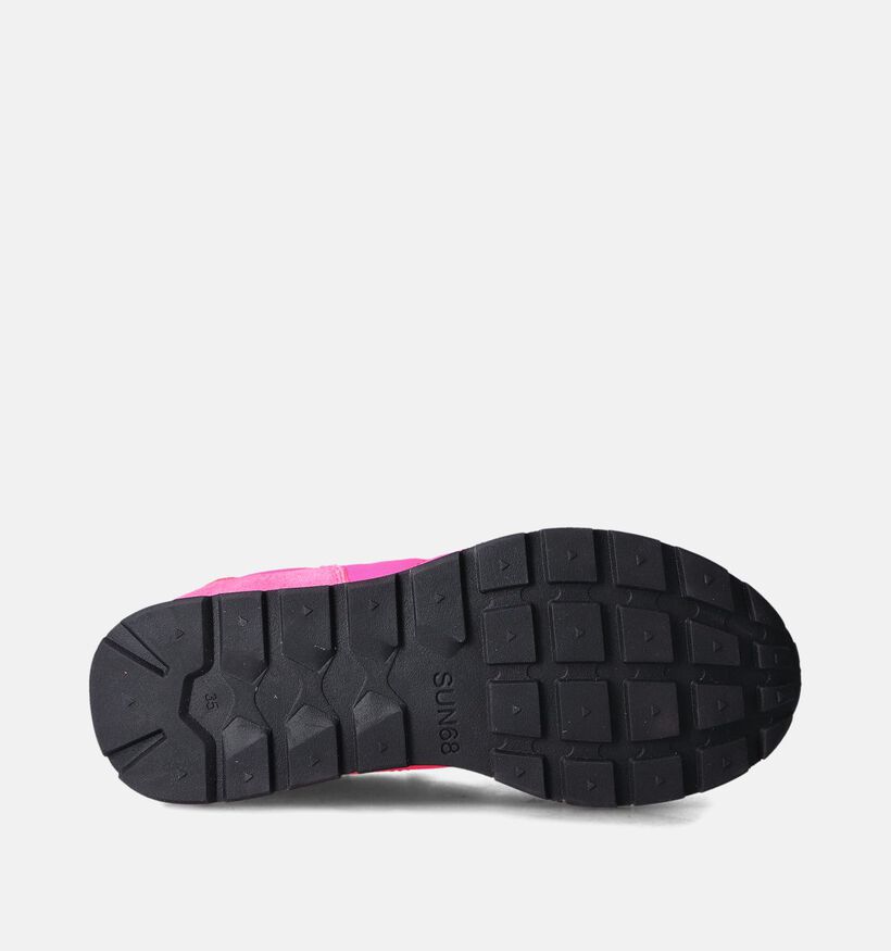 Sun68 Ally Solid Roze Fluo Sneakers voor meisjes (352450) - geschikt voor steunzolen