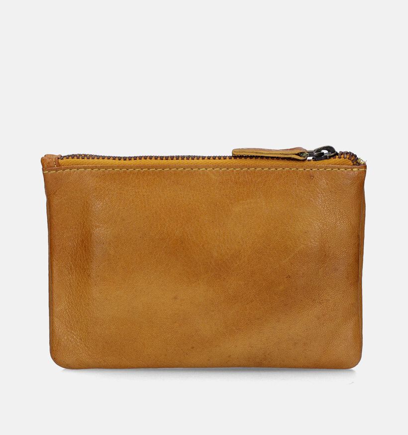 Label M Porte-monnaies zippé en Cognac pour femmes (365817)