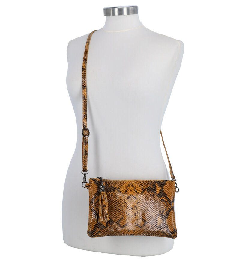 Hampton Bays Gele Crossbody Tas in leer (275631)