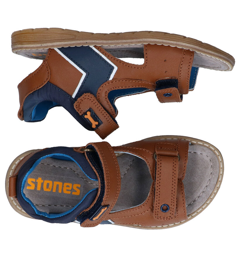 STONES and BONES Doner Sandales en Cognac en cuir (287906)