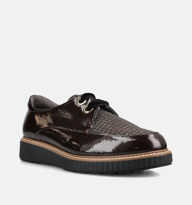 Pitillos Donkerbruine Veterschoenen voor dames (379730) - geschikt voor steunzolen