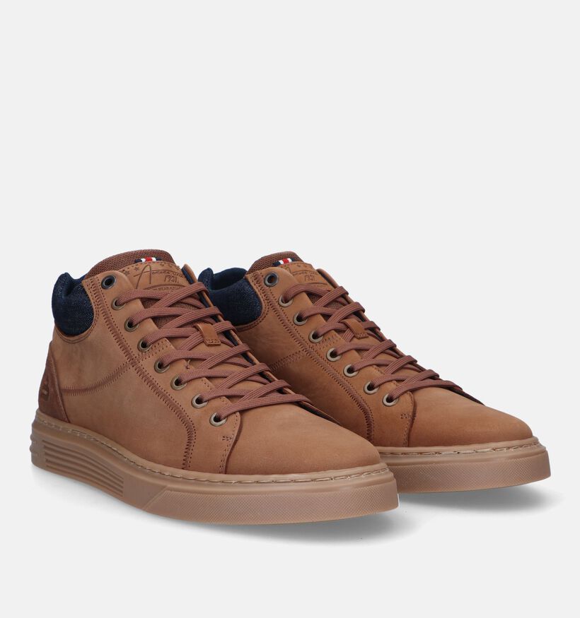 Bullboxer Cognac Hoge Schoenen voor heren (328897) - geschikt voor steunzolen