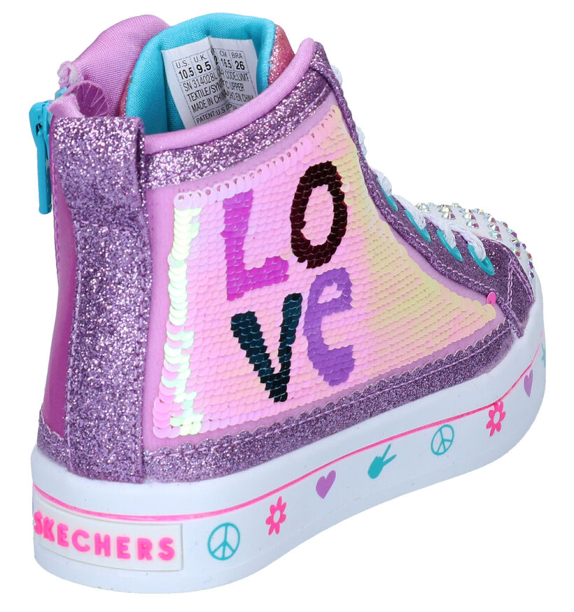 Skechers Twilites Roze Sneakers in stof (277912)