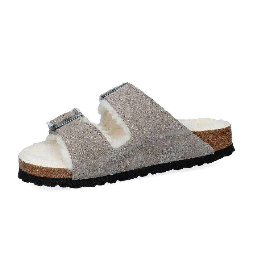 Birkenstock Arizona Fell Nu-pieds en Orange en daim (294816)