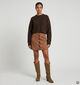Deeluxe Original Billie Bruine Korte Rok met Knopen voor dames (382285)