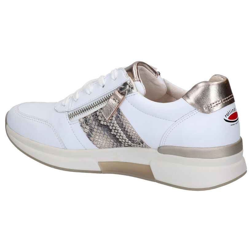 Gabor Rollingsoft Witte Sneakers in leer (271547)