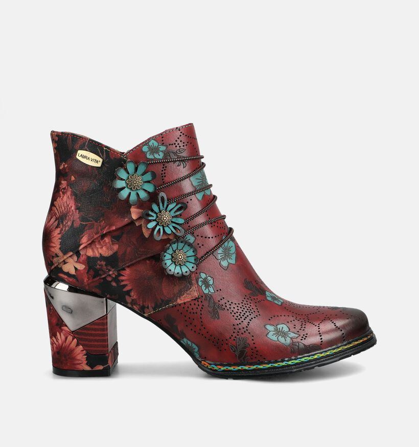 Laura Vita Maevao Bottines en Rouge fonc&eacute; pour femmes (381096)