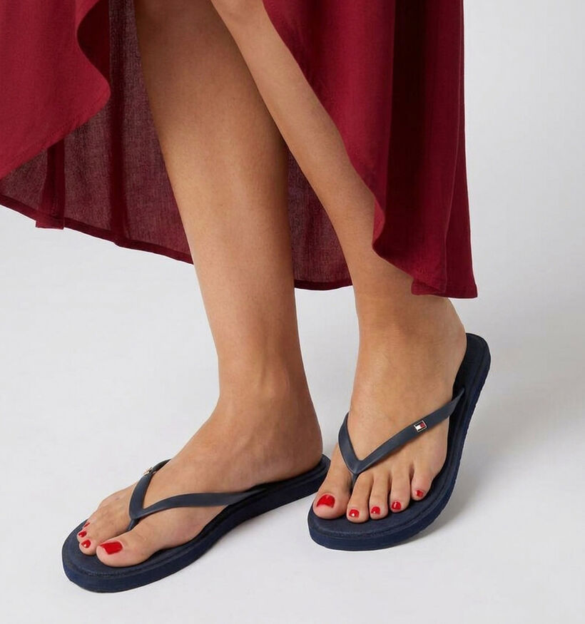 Tommy Hilfiger Scandi Summer Donkerblauwe Teenslippers voor dames (368629)
