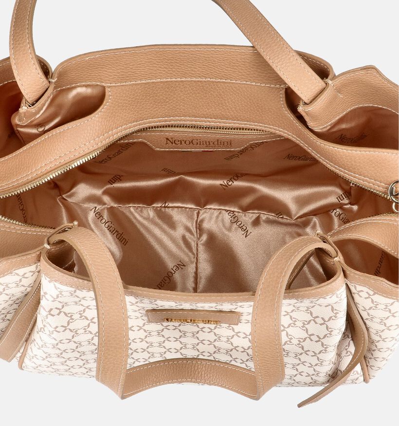 NeroGiardini Beige/Bruine Shoppertas voor dames (370619)