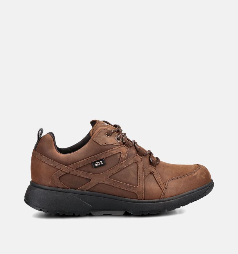 Xsensible Abo Donkerbruine Lage Wandelsneakers voor heren (389536) - geschikt voor steunzolen
