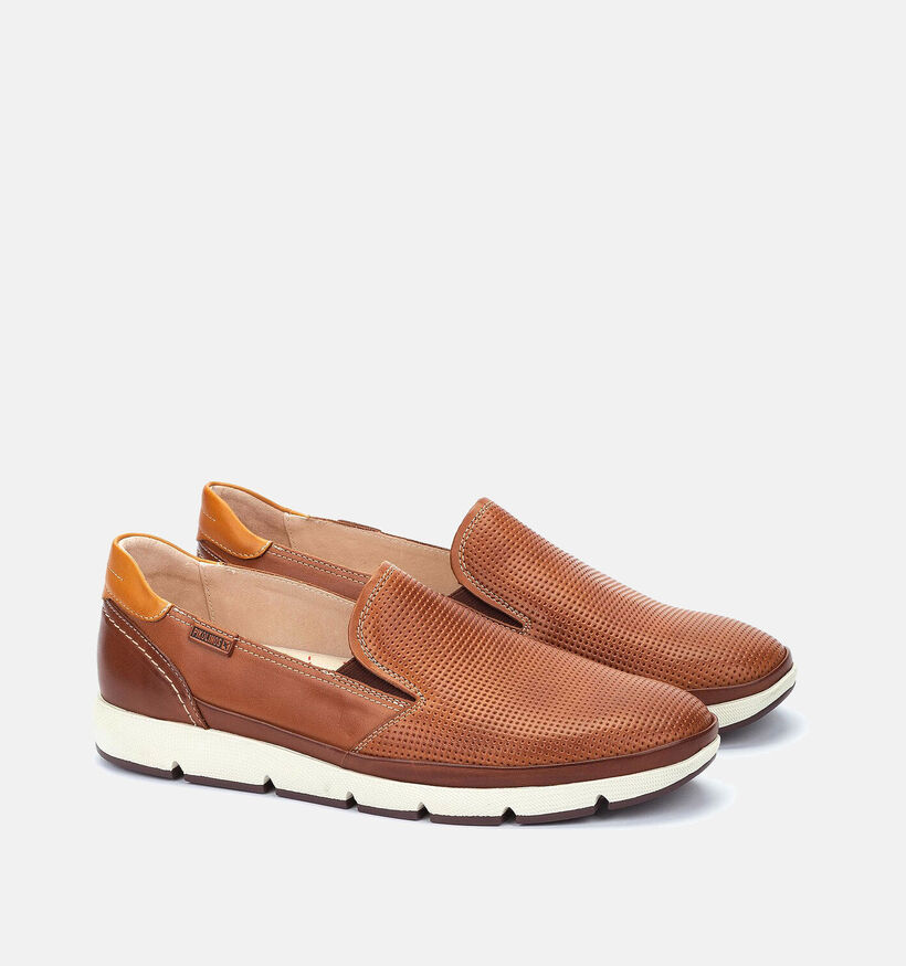 Pikolinos Fuencarral Mocassins en Cognac pour hommes (356155) - pour semelles orthopédiques