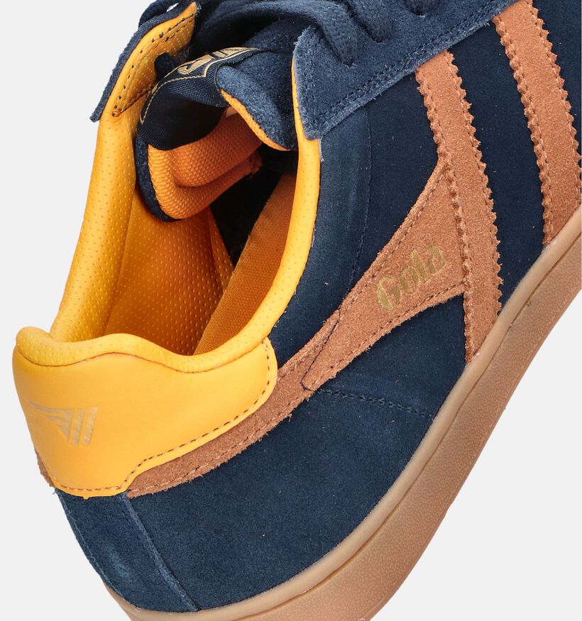Gola Equipe II Suede CMB387 Baskets en Bleu pour hommes (345146) - pour semelles orthop&eacute;diques