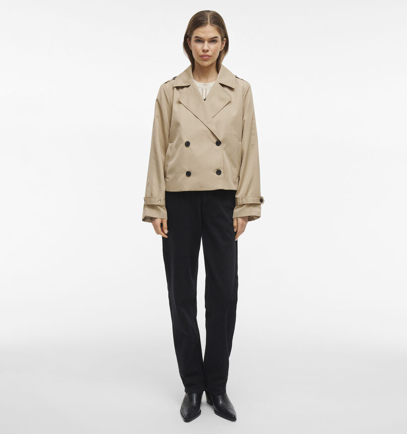 Vila Addison Beige Korte trenchcoat voor dames (351735)