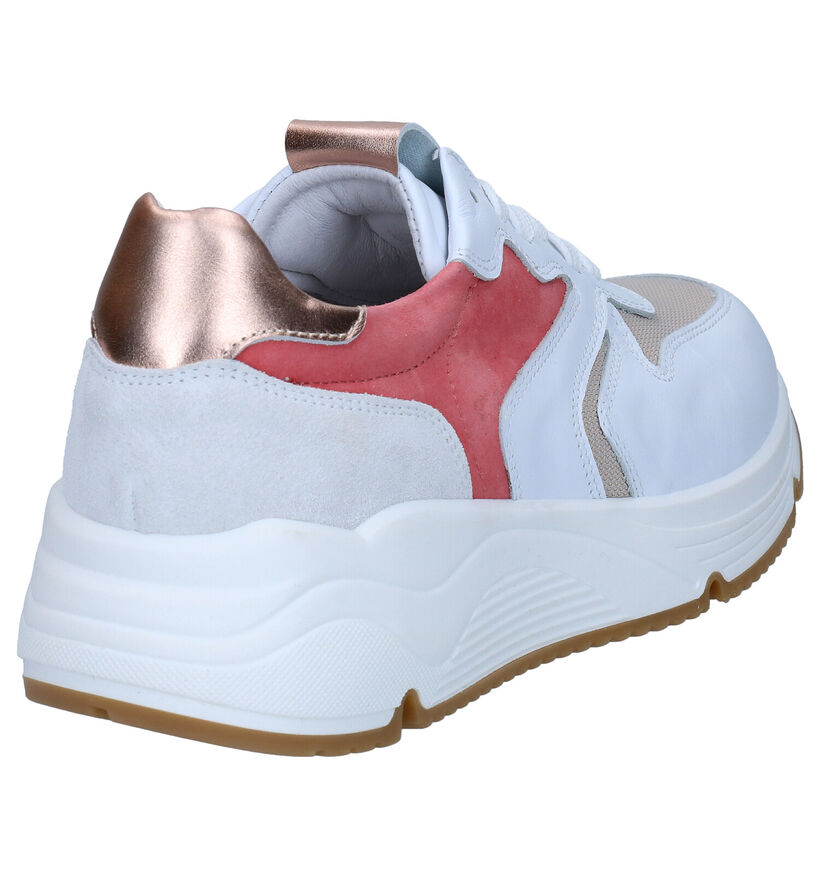 Hip Wit/Roze Sneakers in daim (291629)