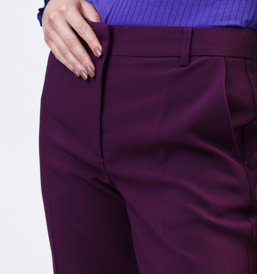 Vila Winnie Pantalon large en Bordeaux pour femmes (332526)