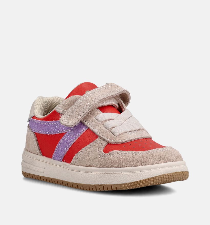 Milo & Mila Beige/Oranje Sneakers voor meisjes (370883)