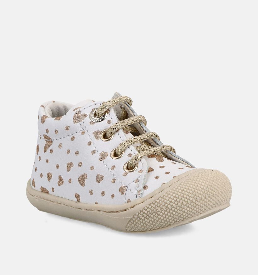 Naturino Cocoon Calf Witte Babyschoenen voor meisjes (371577) - geschikt voor steunzolen