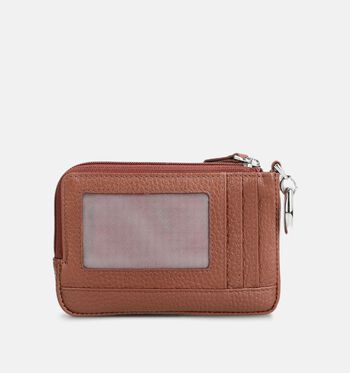 Euro-Leather Portemonnees Zwart/Cognac