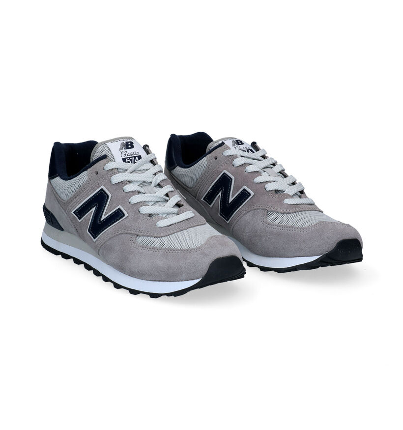 New Balance ML 574 Baskets basses en Gris pour hommes (353357) - pour semelles orthopédiques
