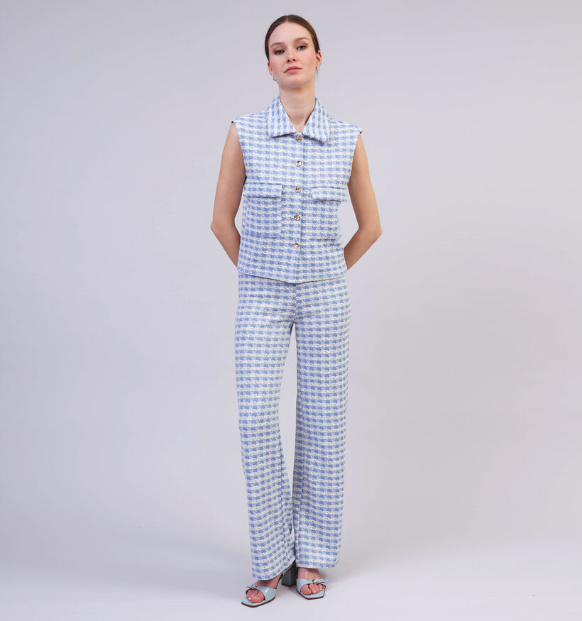 Vila Gesta Blauwe Vest zonder mouwen voor dames (359468)