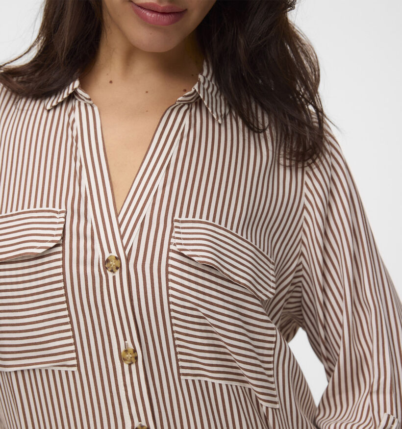 Vero Moda Curve Bumpy Bruine Hemd voor dames (381431)