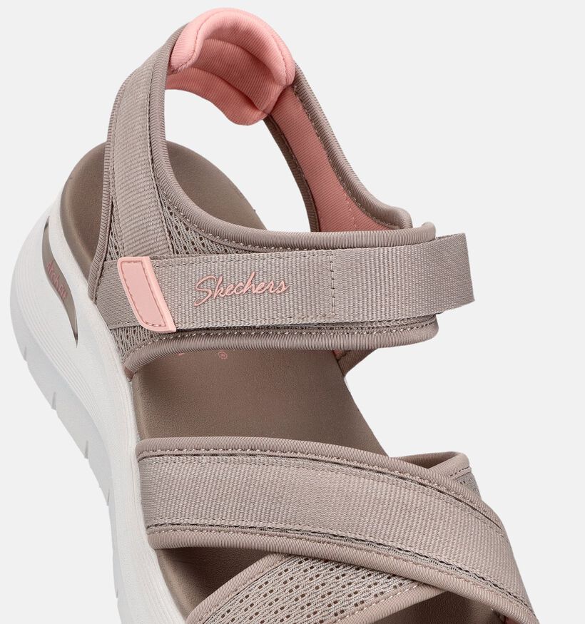 Skechers Arch Fit 2.0 Feelin' Bright Taupe Sandalen voor dames (371274)