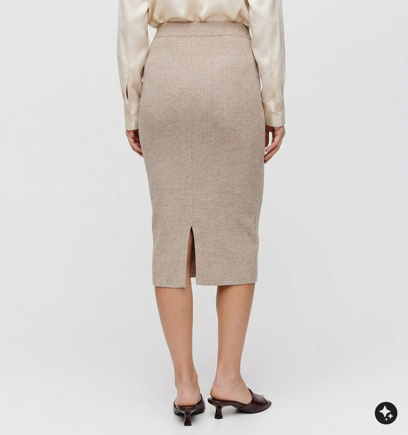 JDY Vita Life Jupe mi-longue en Beige pour femmes (378301)