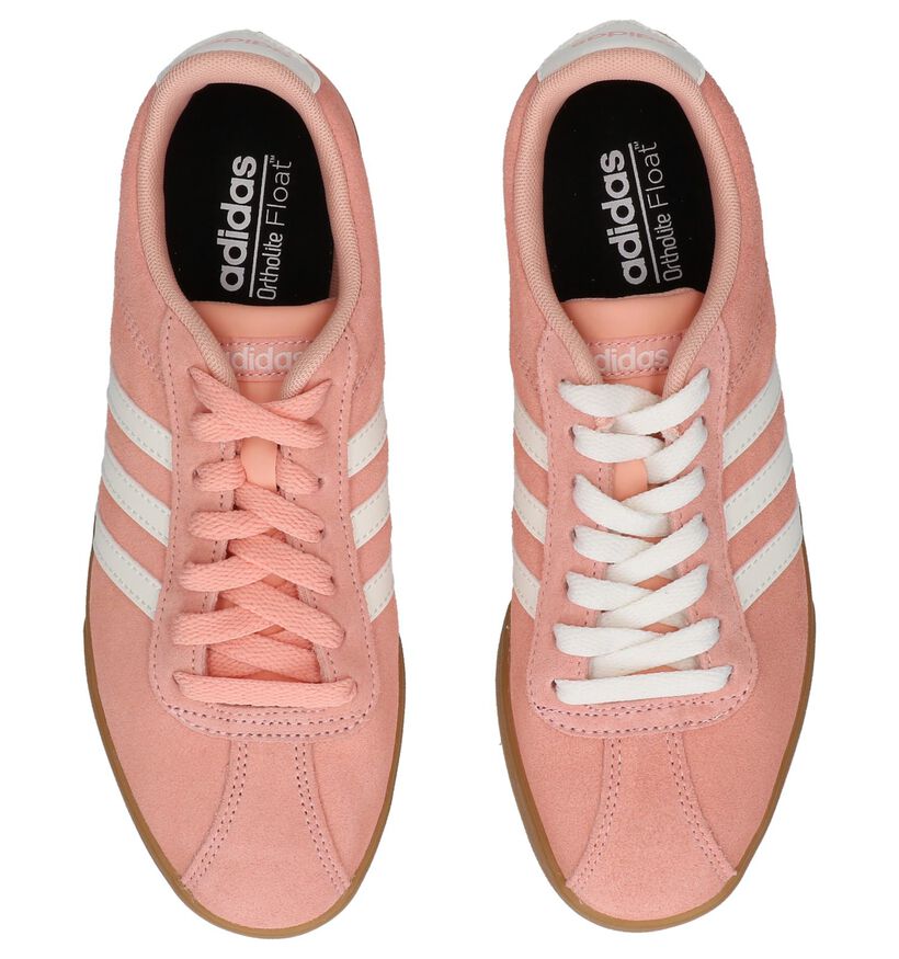 Roze Sneakers adidas Courtset in daim (237037)