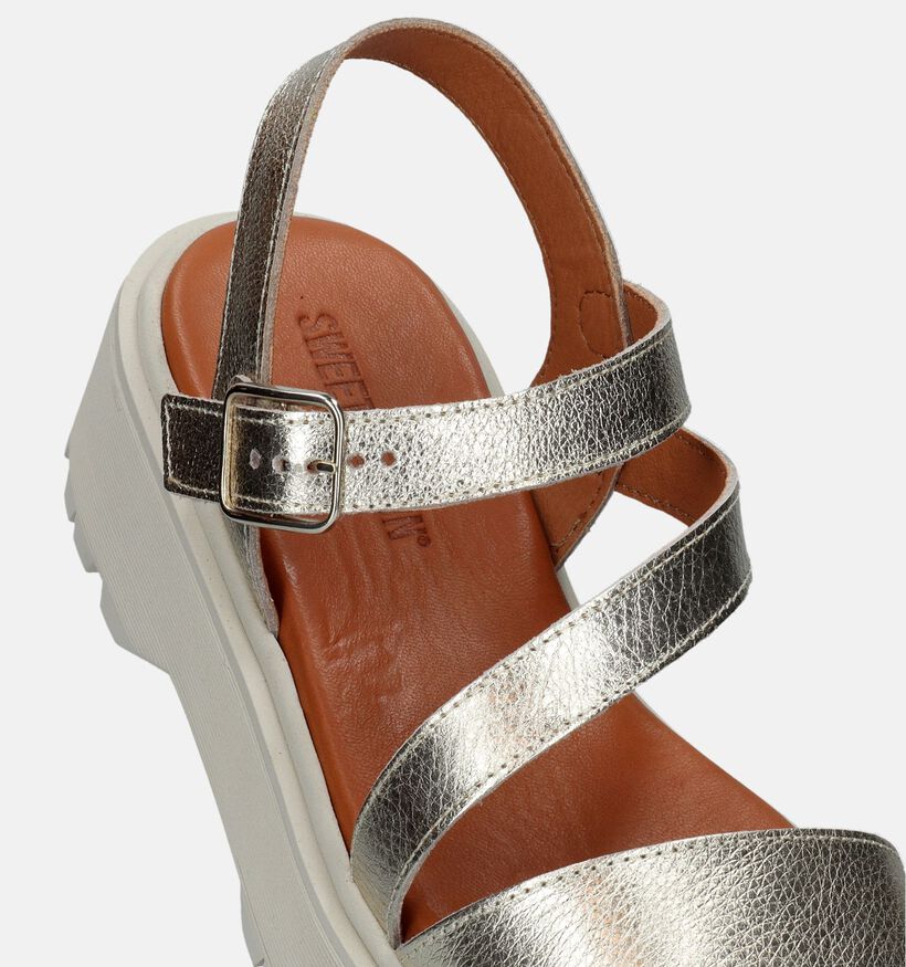 Sweet Lemon Nacere Sandales avec semelle plateform en Or pour femmes (361381)