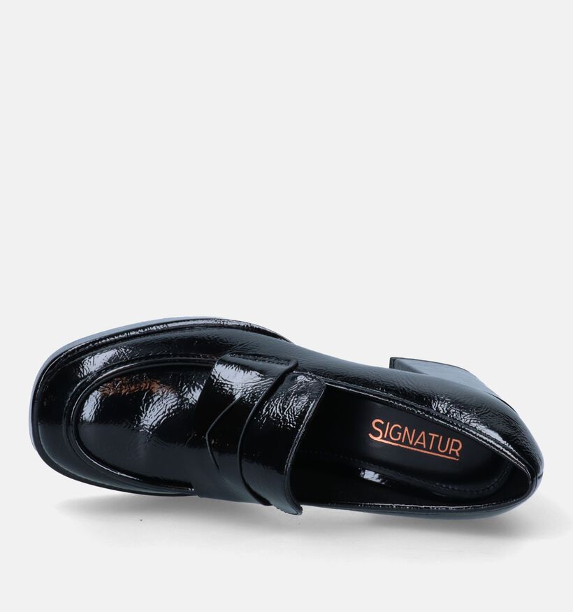 Signatur Mocassins avec talon carré en Noir pour femmes (329286)