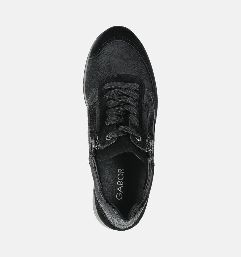 Gabor Zwarte Sneakers voor dames (376986) - geschikt voor steunzolen