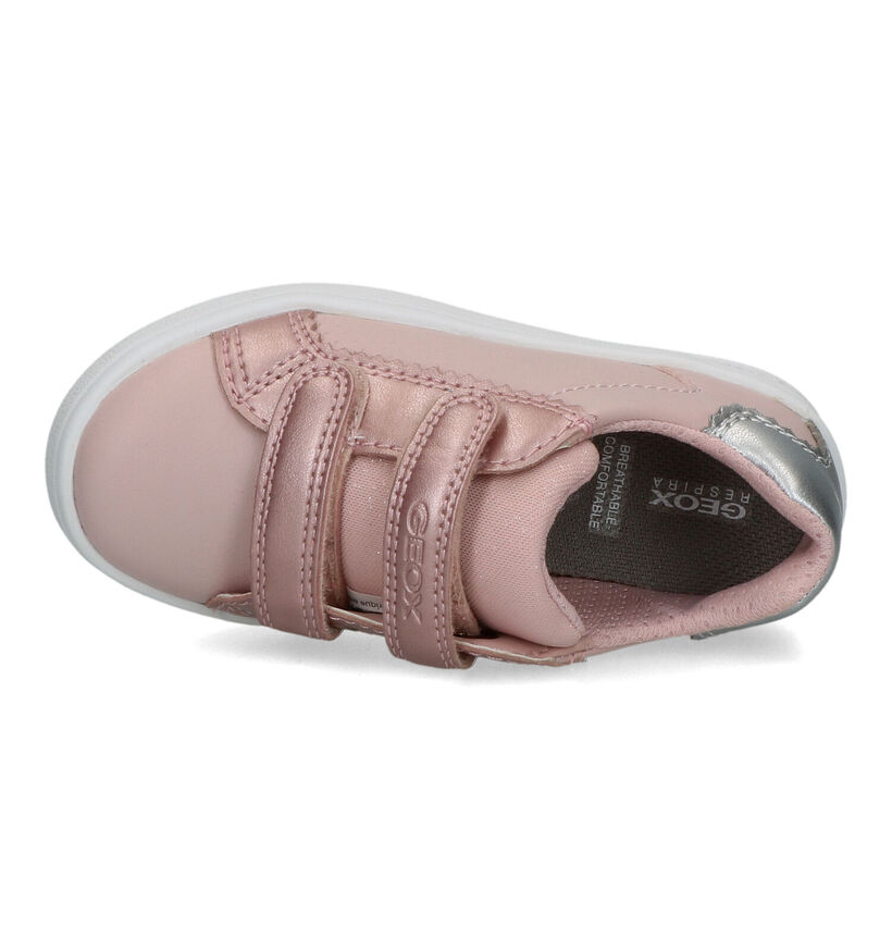 Geox Djrock Baskets en Rose pour filles (320643) - pour semelles orthopédiques