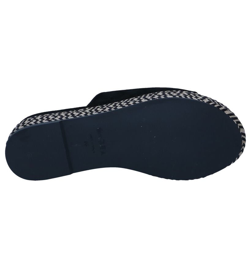 Zwarte Slippers Gadea in daim (246603)