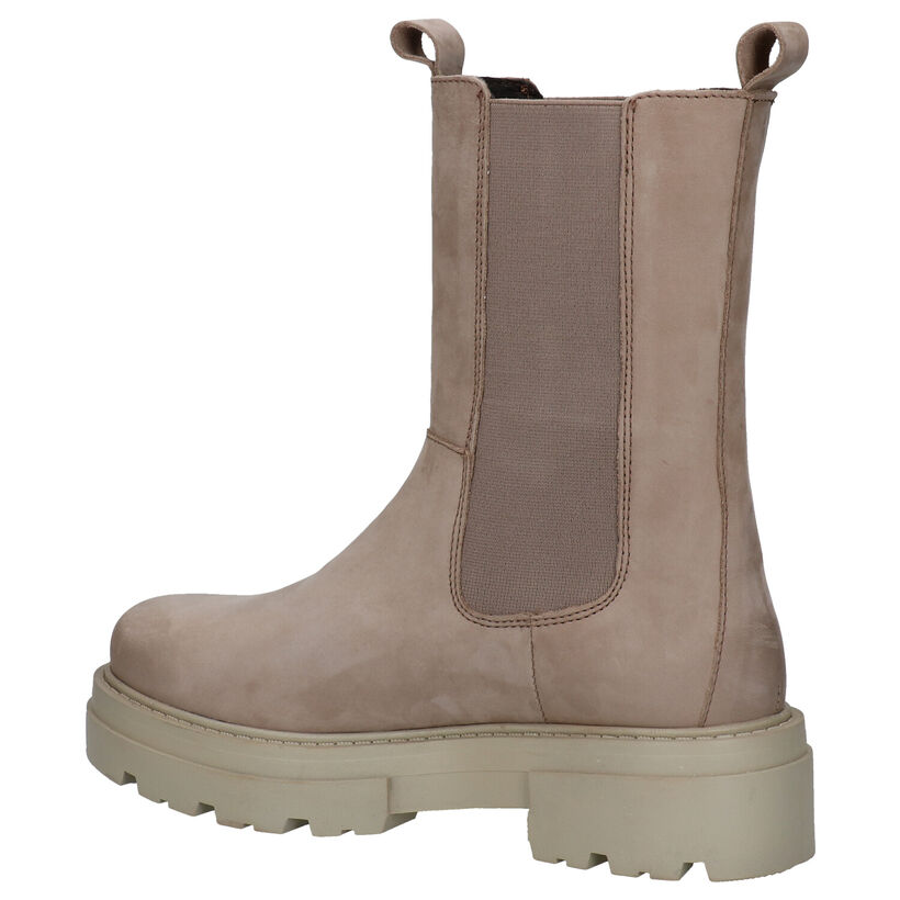 Poelman Taupe Chelsea Boots in nubuck (293937)