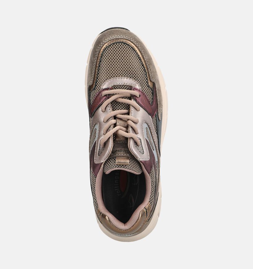 Gabor Rollingsoft Taupe Sneakers voor dames (376948) - geschikt voor steunzolen
