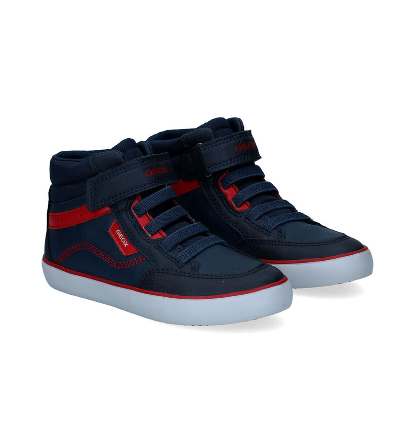 Geox Gisli Blauwe Sneakers in kunstleer (295091)