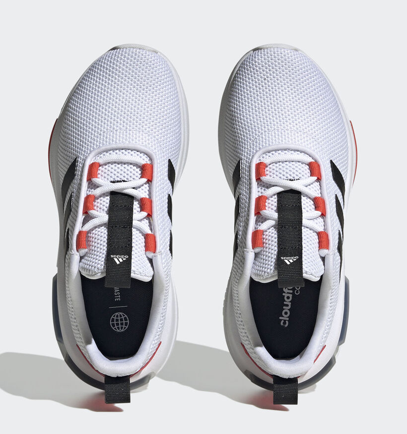 adidas Racer TR23 K Baskets en Blanc pour filles, gar&ccedil;ons (341659)