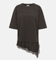 JDY Alma Donkerbruine T-shirt met Kant voor dames (379381)