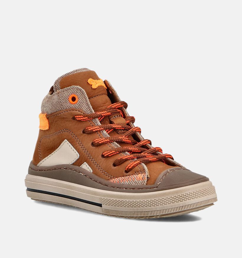 STONES and BONES Laset Chaussures hautes en Cognac pour garçons (362013) - pour semelles orthopédiques