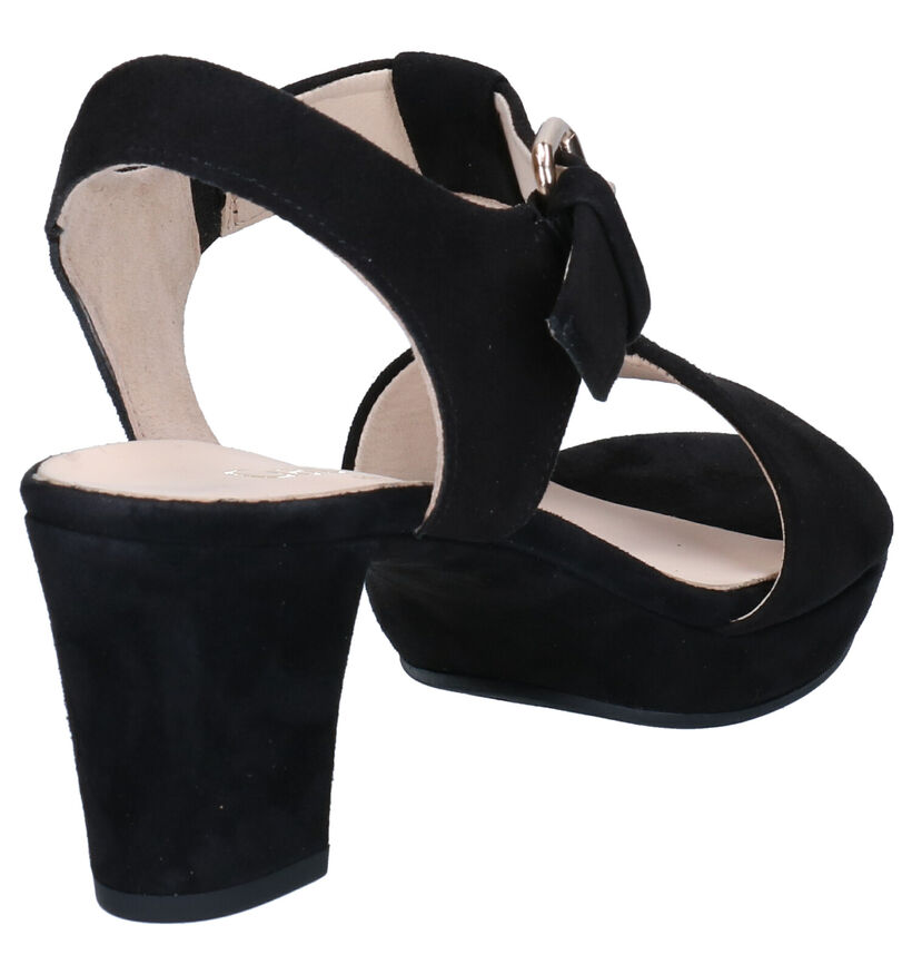 Gabor Sandales en Noir en nubuck (275221)