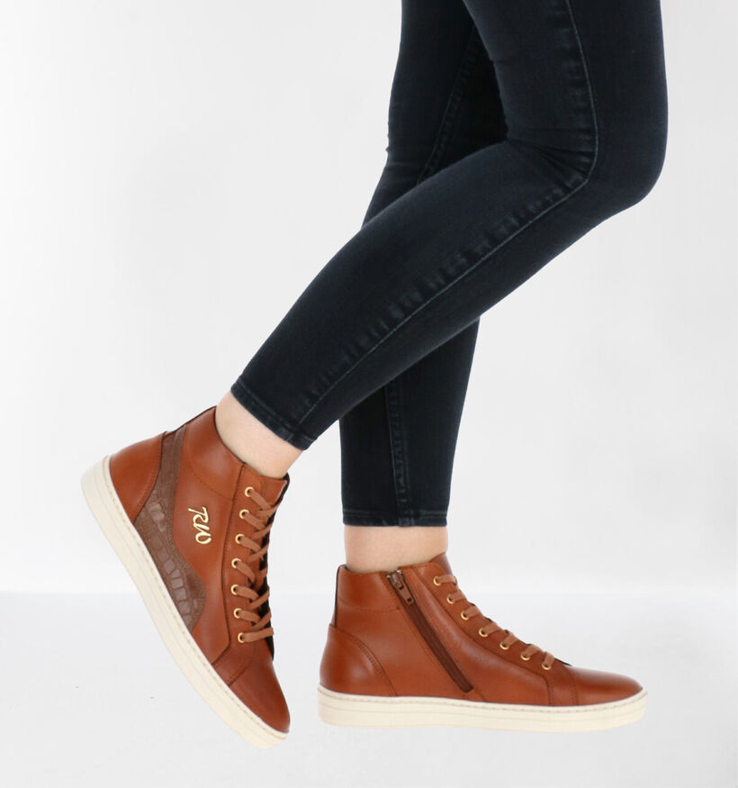 River Woods Eddie Baskets en Noir en cuir (281965)