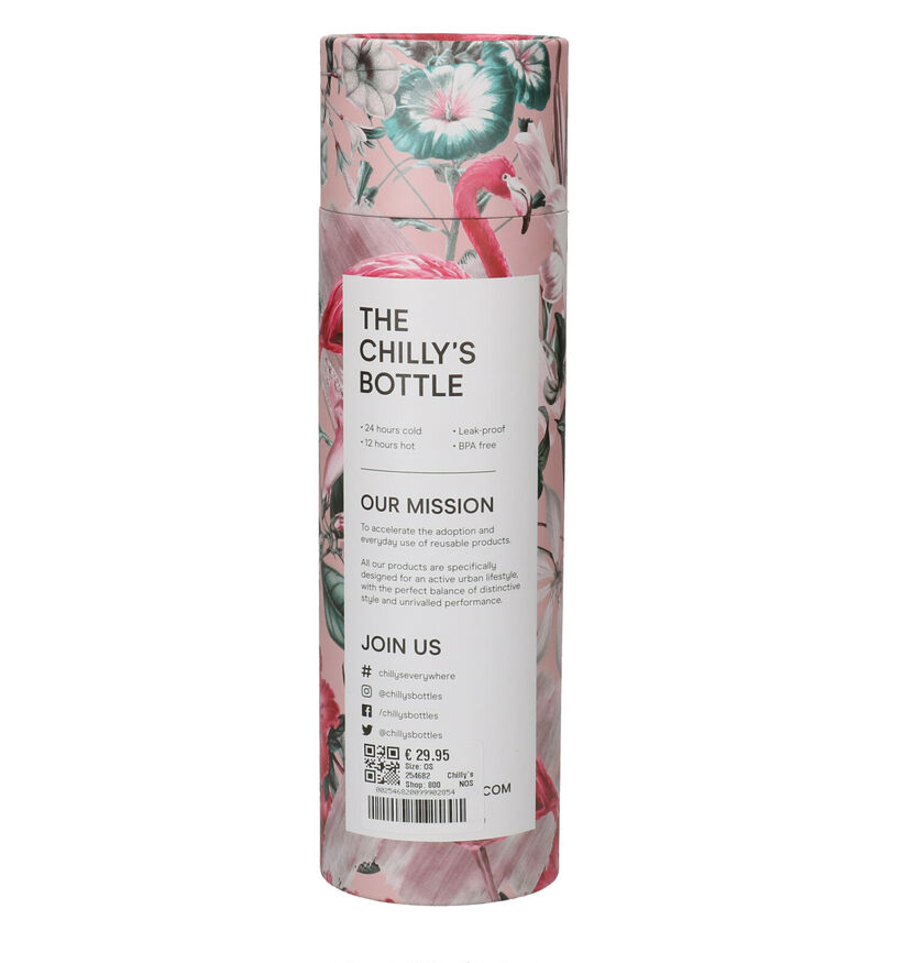 Chilly's x Tropical Flamingo Gourde en Rose 500 ml pour femmes, filles (254682)