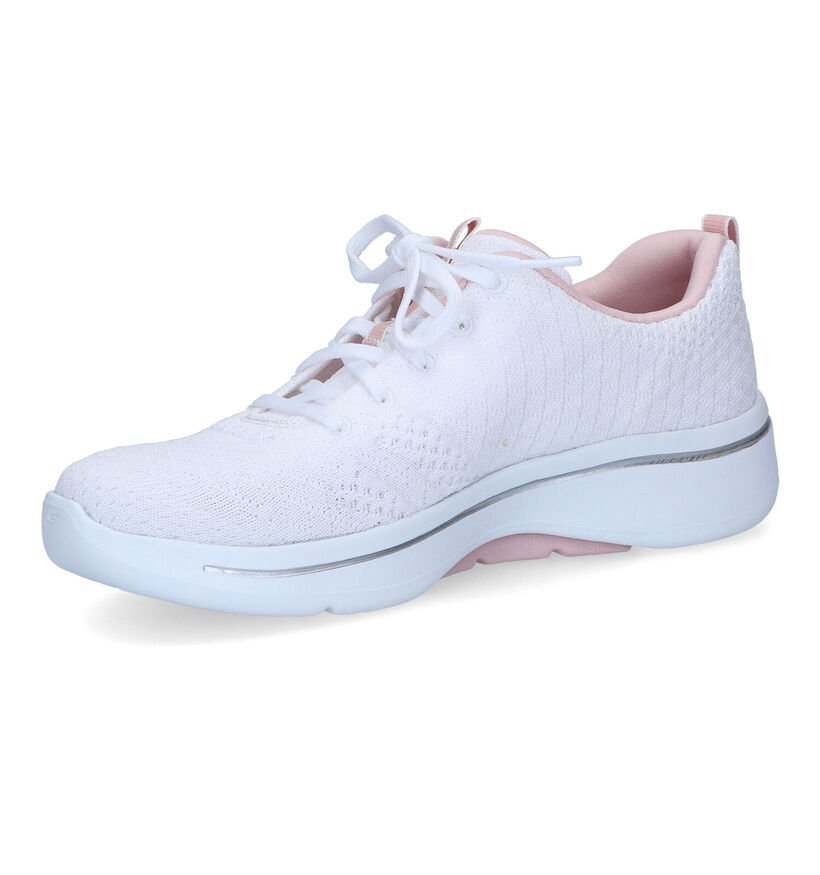 Skechers Go Walk Arch Fit Baskets en Blanc pour femmes (302118) - pour semelles orthopédiques