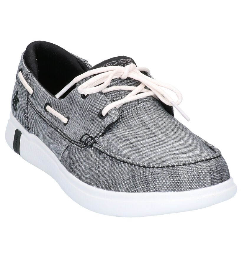 Skechers Chaussures bateau en Beige clair en textile (272740)