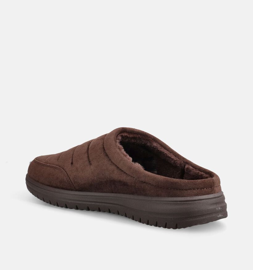 Skechers Murette Garvanza Pantoufles en Brun fonc&eacute; pour hommes (376889)