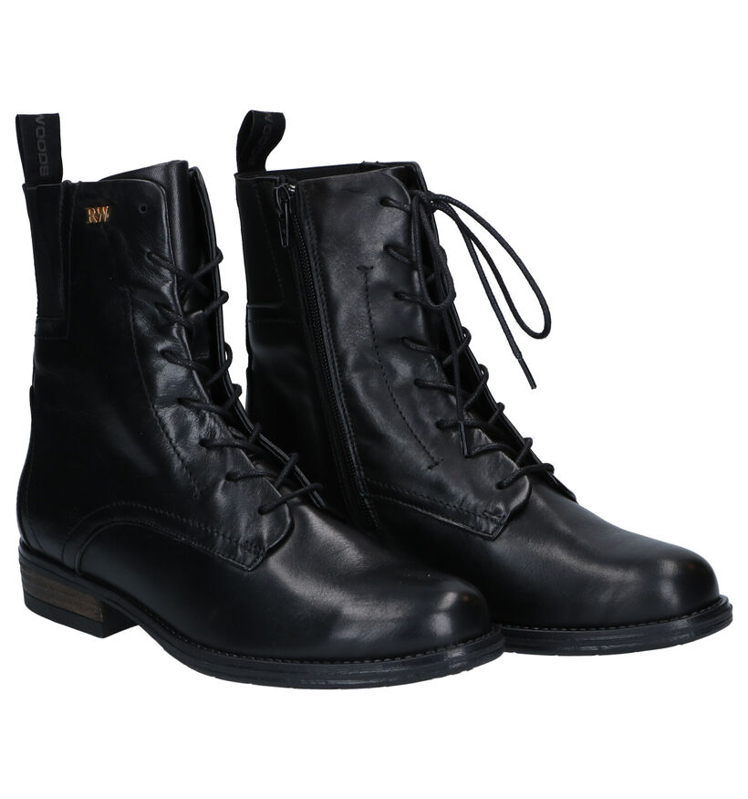 River Woods Anais Zwarte Boots in leer (298370)